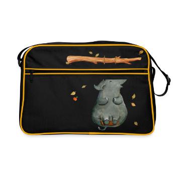 éléphant - Sac Retro - noir/or - Devant