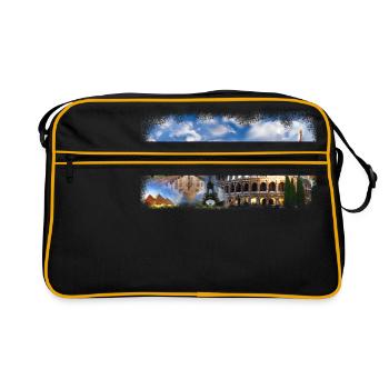 Voyage dans le monde - Sac Retro - noir/or - Devant