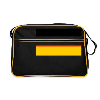 Drapeau Allemand - German Flag - Sac Retro - noir/or - Devant