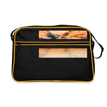 Wasser Himmel Wolken - Retro Tasche - Schwarz/Gold - Vorne