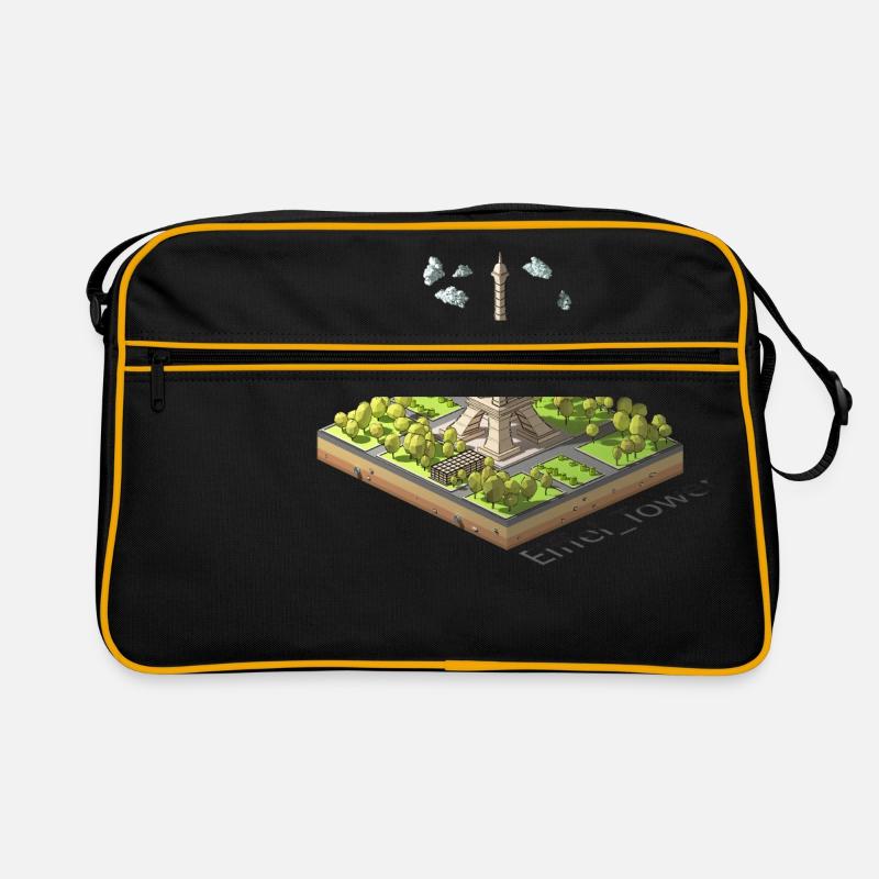 Geometric low poly Eiffel Tower Retro Bag