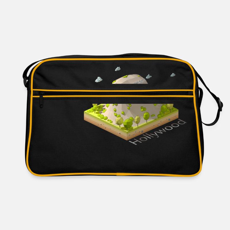 Geometric low poly Hollywood sign Retro Bag
