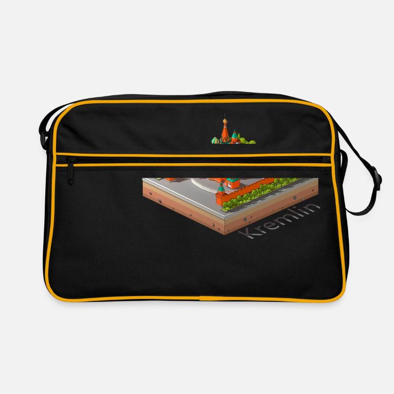 Geometrisches Low-Poly Der Kreml Retro Tasche