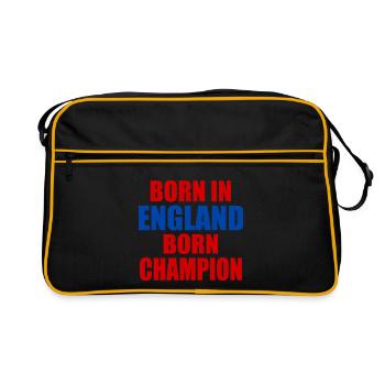 born in england born champion - angleterre - Sac Retro - noir/or - Devant