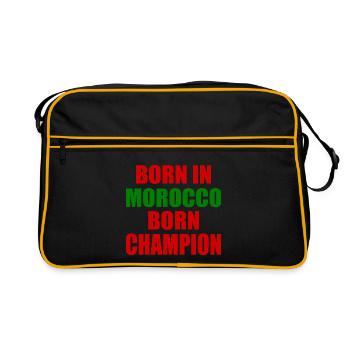 born in morocco born champion - maroc - Sac Retro - noir/or - Devant