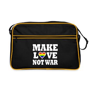Make love not war - Sac Retro - noir/or - Devant