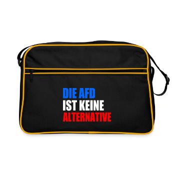 die afd ist keine alternative - Retro Tasche - Schwarz/Gold - Vorne