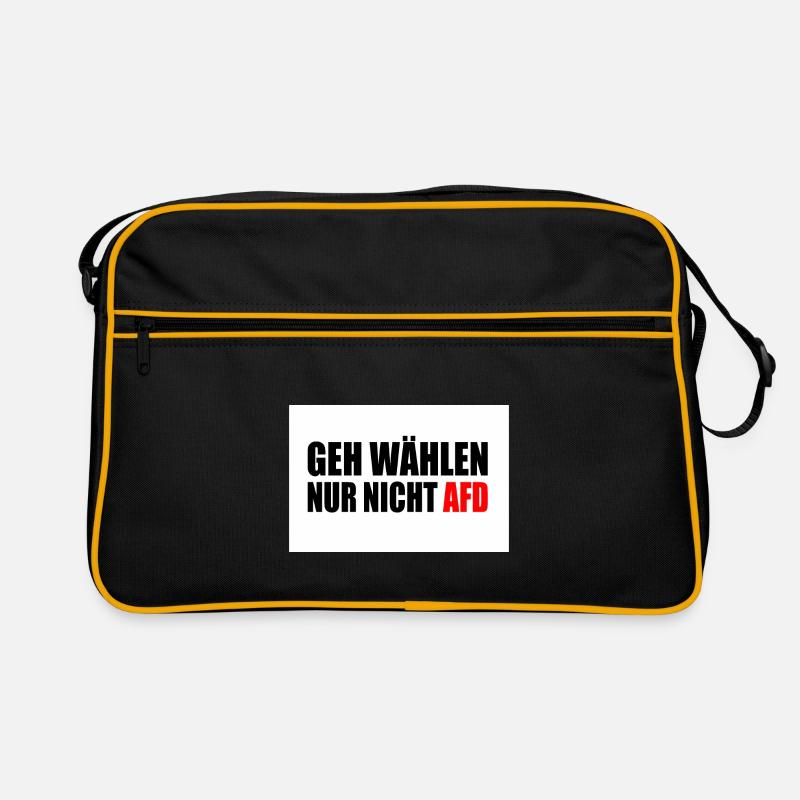 geh wählen nur nicht afd Retro Tasche