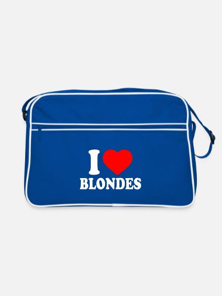 I love blondes - Sac Retro - bleu/blanc - Devant