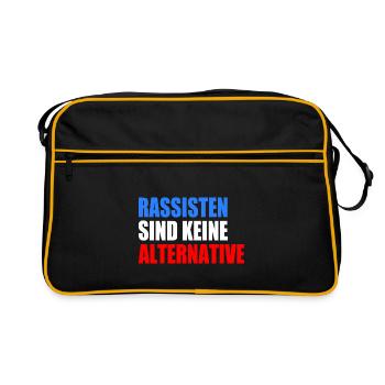 Racists are not an alternative - Retro Bag - black/gold - Front