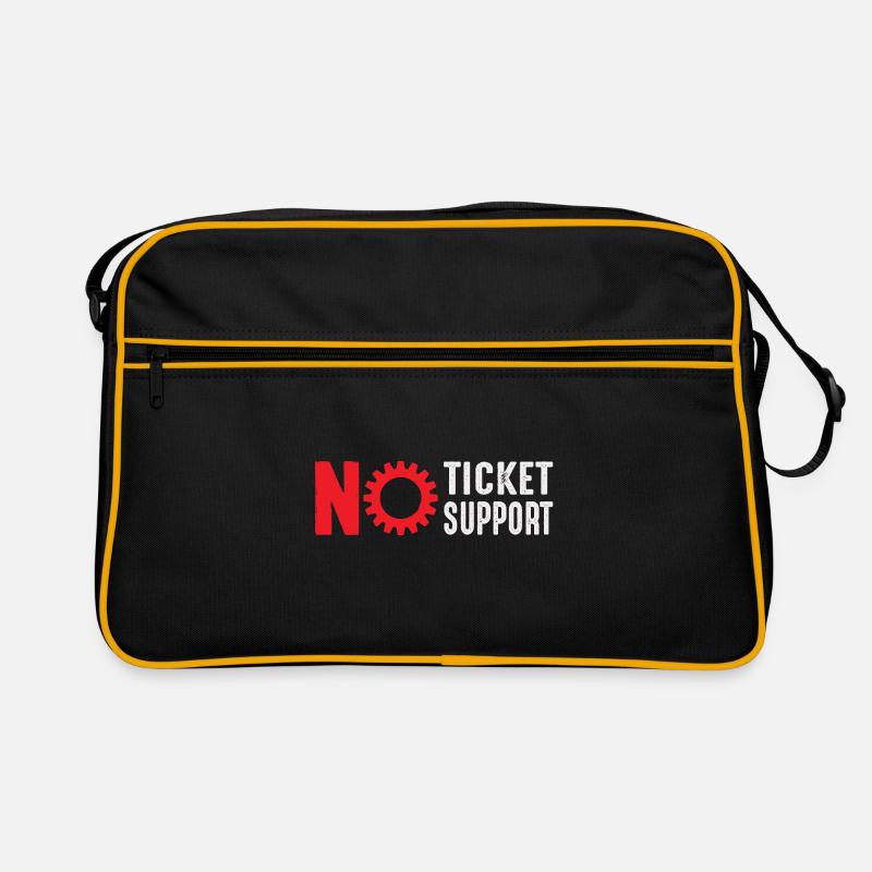 No Ticket No Support Computer Scientist IT Administrator - Retro Bag - black/gold