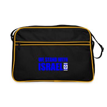 We stand with israel - Sac Retro - noir/or - Devant