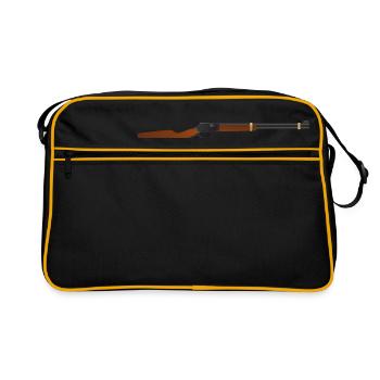 shérif ranger cowboy cheval propriétaire d'un ranch Wester - Sac Retro - noir/or - Devant