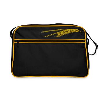 cereals corn cereal wheat wheat veggie gemuese v - Retro Bag - black/gold - Front