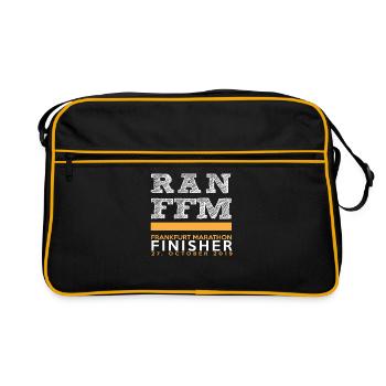 Frankfurt Marathon 2019 Finisher Shirt Run Runner - Retro Bag - black/gold - Front