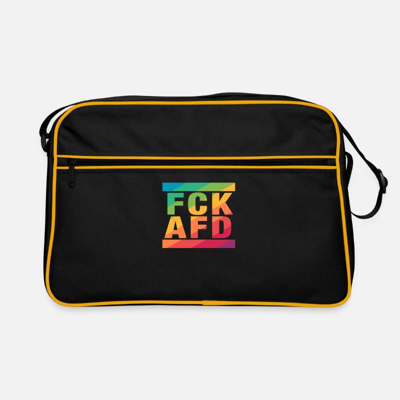 Le monde est coloré et devrait-il rester: FCK AFD! Sac Retro