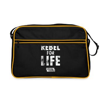 extinction rebellion just rebel - Retro Bag - black/gold - Front