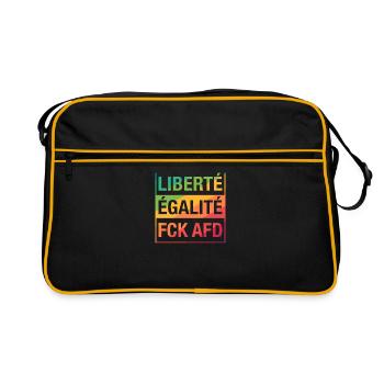 Liberté Égalité FCK AFD shirt - Retro Bag - black/gold - Front