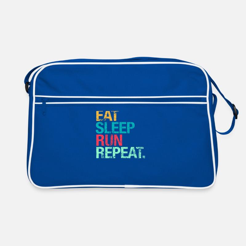 For Runners: Eat, Sleep, Run, Repeat Retro Tasche