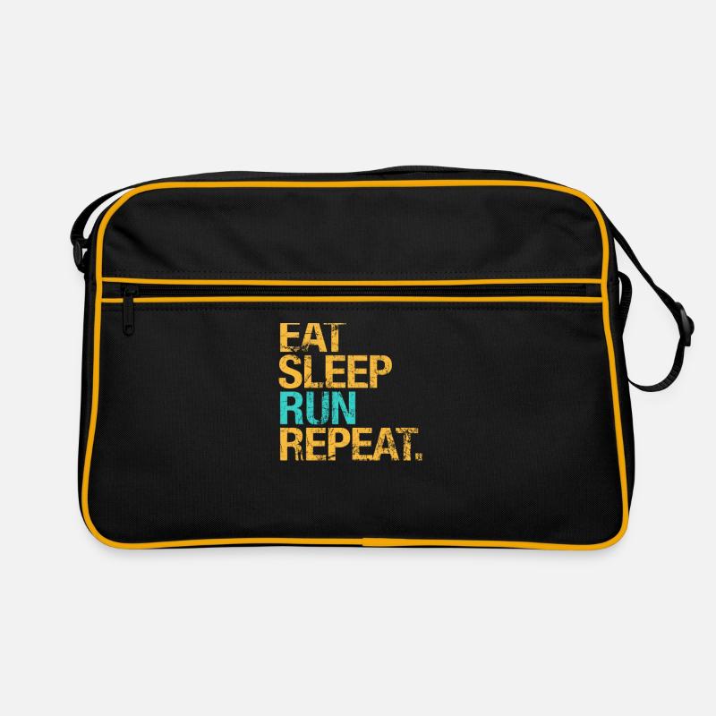 For Runners: Eat, Sleep, Run, Repeat Retro Tasche