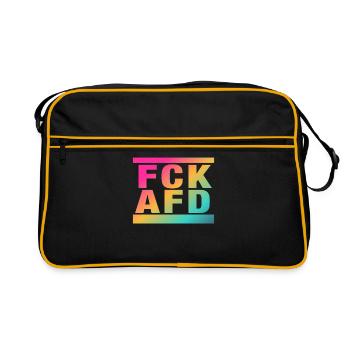 Liberté Égalité FCK AFD Shirt - Retro Tasche - Schwarz/Gold - Vorne