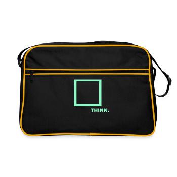 Sortez des sentiers battus, penseur latéral, pensez différemment - Sac Retro - noir/or - Devant
