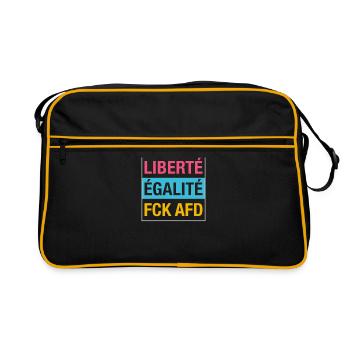 Liberté Égalité FCK AFD shirt - Retro Bag - black/gold - Front