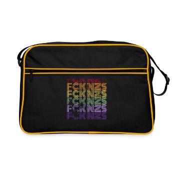 Contre les nazis - FCK AFD - Contre la droite - Sac Retro - noir/or - Devant