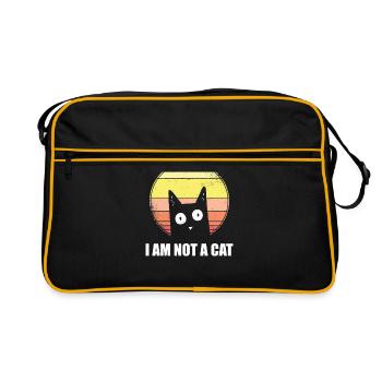 I am not a Cat - Funny Meme - Sac Retro - noir/or - Devant
