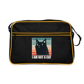 I am not a Cat - Funny Meme - Sac Retro - noir/or - Devant