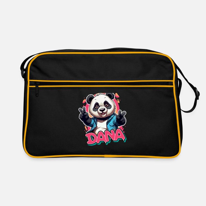 DANA - Beau nom de fille avec Panda cool Sac Retro