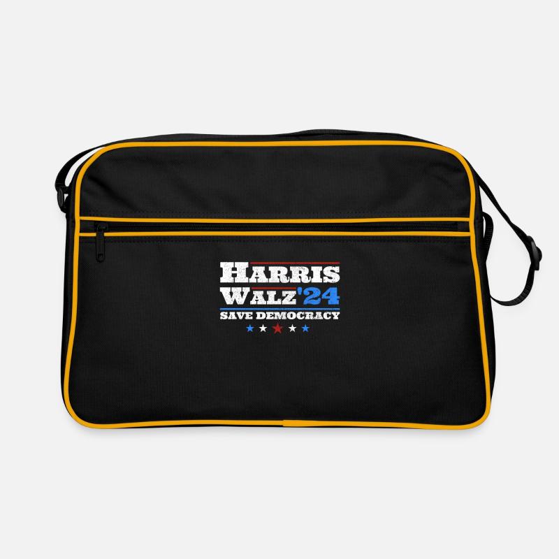 Kamala Harris & Tim Walz 2024 Support Shirt Retro Tasche