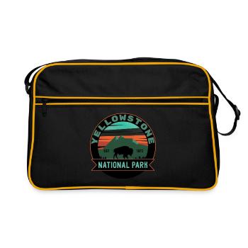 Yellowstone National Park design. - Retro Bag - black/gold - Front