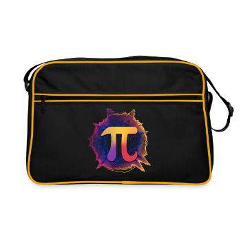 Pi Symbol - Retro Bag - black/gold - Front