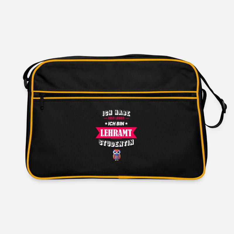 Ich habe kein Leben ich bin Lehramt Studentin Retro Tasche