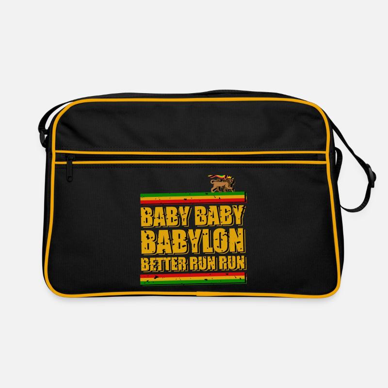 Run from Babylon - Retro Tasche - Schwarz/Gold