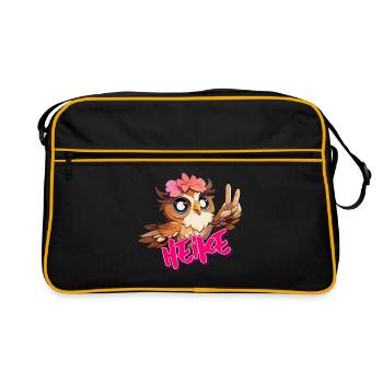 HEIKE - Beau nom de fille avec hibou mignon - Sac Retro - noir/or - Devant