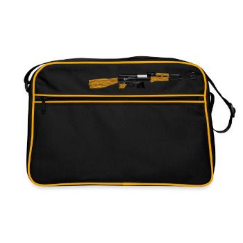 gangster gangster arme criminelle bul arme armes de poing - Sac Retro - noir/or - Devant