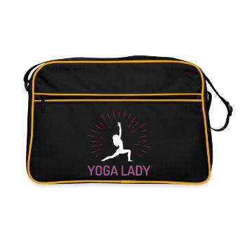 Fille de yoga - Sac Retro - noir/or - Devant