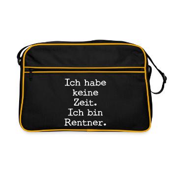 Je n'ai pas le temps. Je suis à la retraite. - Sac Retro - noir/or - Devant