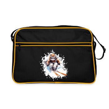 Cat Ski Skiing - Sac Retro - noir/or - Devant