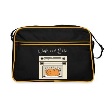 Thanksgiving Mama Mutter Oma Großmutter - Retro Tasche - Schwarz/Gold - Vorne