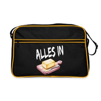 Tout en beurre motif amusant - Sac Retro - noir/or - Devant