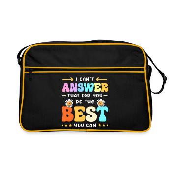 Examen d’enseignant - Sac Retro - noir/or - Devant