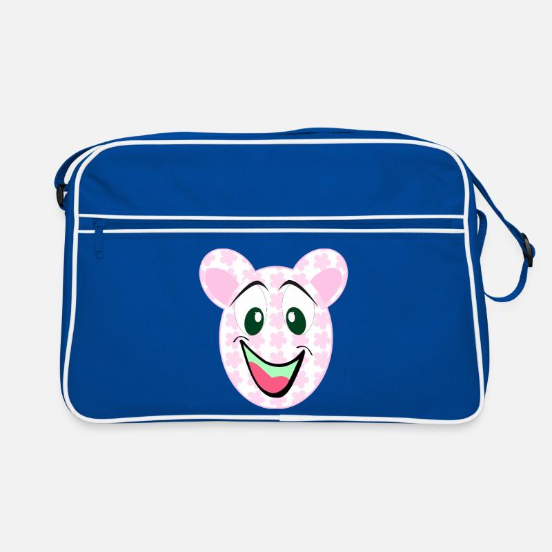 Bear Floral Pattern Smile Retro Bag