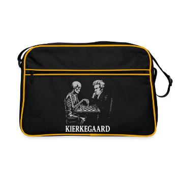 Kierkegaard Schachduell - Retro Tasche - Schwarz/Gold - Vorne