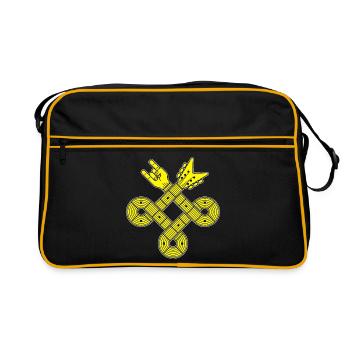 Guitar Celtic Knot - Retro Bag - black/gold - Front