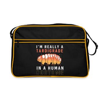 Bärtierchen Tardigrades Wasserbär Tardigrade - Retro Tasche - Schwarz/Gold - Vorne