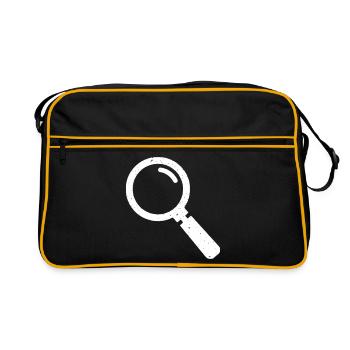 Loupe : Détective Recherche Vecteur Grunge - Sac Retro - noir/or - Devant