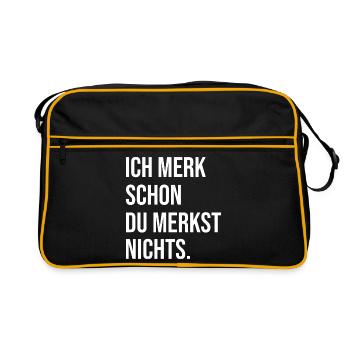 I already notice you don't notice anything - Retro Bag - black/gold - Front